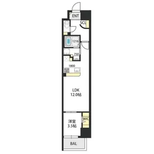 ラ フォルム鎗屋町【11階】の間取り
