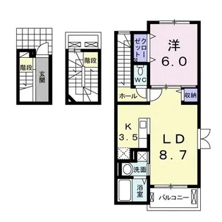 ALBA-CASAII【3階】の間取り