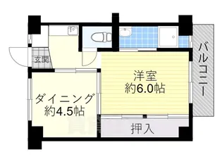ビレッジハウス茨木1号棟【1階】の間取り