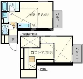 是空NAMBA NISHI【5階】の間取り