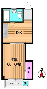 コーポ岩本【4階】の間取り