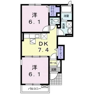 プラザサンライズB棟【1階】の間取り