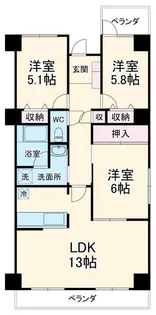トワイエ福光東【4階】の間取り