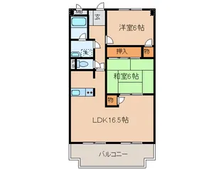 ソレアード千代鶴【4階】の間取り