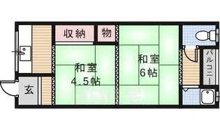ハイツコミュニティ【2階】の間取り