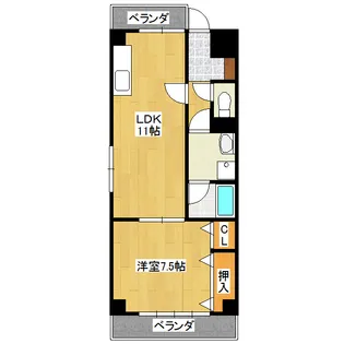 マーブル下石【2階】の間取り