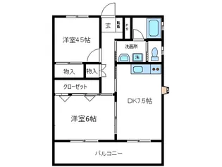 コーポ海月【2階】の間取り