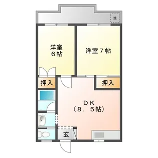 アゼール三条【4階】の間取り