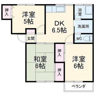 スカイコートA【2階】の間取り