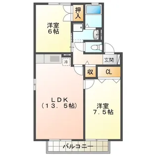 ファミーユ21 C【1階】の間取り