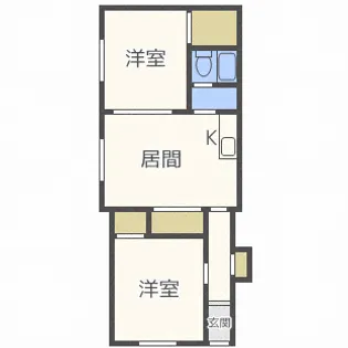 ツインコートA【4階】の間取り
