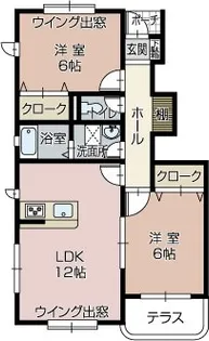 リヴェールIIC【1階】の間取り