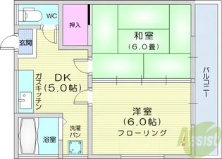 川村アパート【2階】の間取り