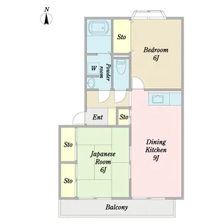 ルミエールIIA棟【2階】の間取り