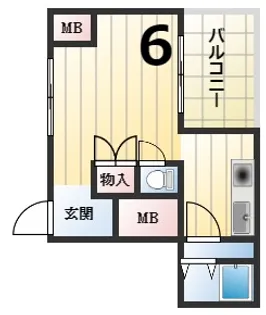 サントロペ(Bタイプ)【4階】の間取り