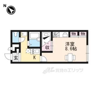 レオパレス山忠【2階】の間取り