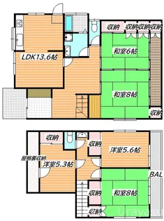 千葉県市川市湊【一戸建】の間取り