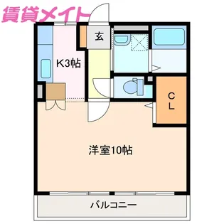 SPACE・K BEACH【1階】の間取り