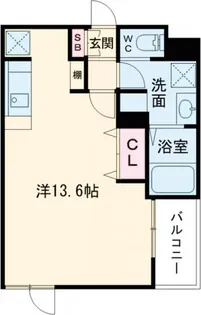 1Rの間取り画像