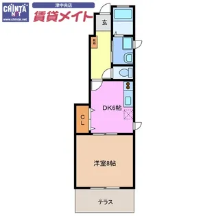 れじでんすなぎさ通り 2号館【1階】の間取り
