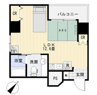 グランビア岡田【6階】の間取り