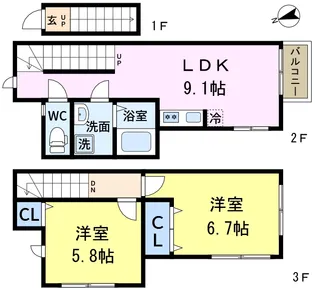 ウラノス小松川の間取り