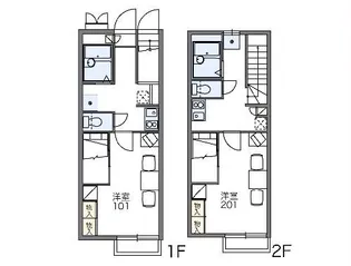 レオパレスレジェンド【1階】の間取り