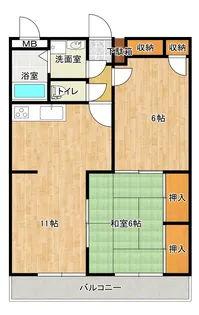 HIRO松見【2階】の間取り