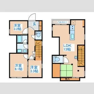 SILVERADO方南【2階】の間取り