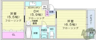 サンハイツ宮千代【1階】の間取り