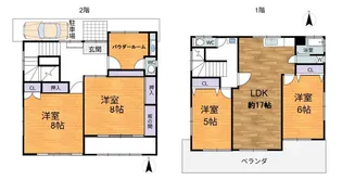 神奈川県横浜市金沢区六浦2【一戸建】の間取り