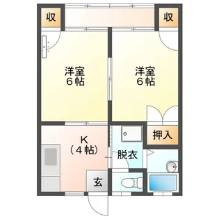 コーポましば(ゼロ賃貸)【2階】の間取り