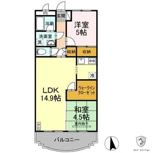 プルメリア・イズシ【3階】の間取り