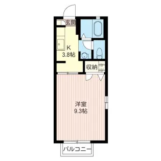 栃木県那須塩原市西朝日町【アパート】の間取り