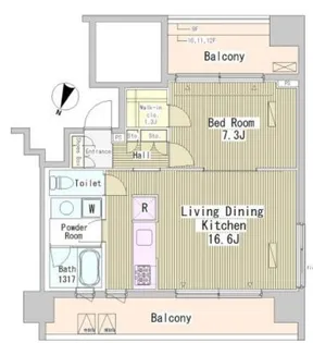 アーバンキューブ九段南【12階】の間取り
