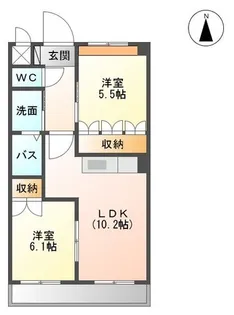 カーサ オリーブ【2階】の間取り