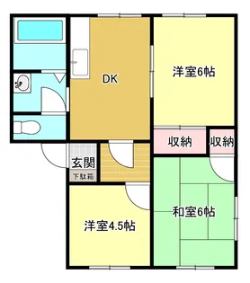 ファミール三津屋 105号【1階】の間取り
