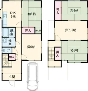京都府京都市西京区川島尻堀町【一戸建】の間取り