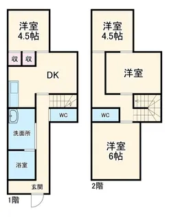神奈川県平塚市東真土3【一戸建】の間取り
