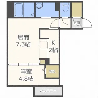 北海道札幌市北区北十八条西5【マンション】の間取り