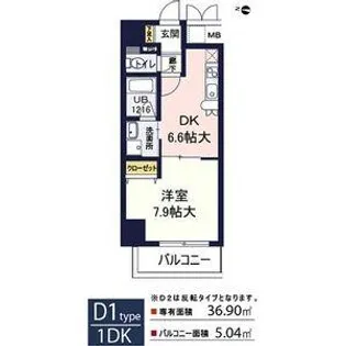 アーバネス淀川【8階】の間取り