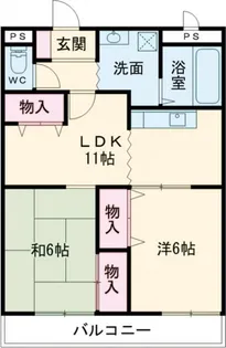 奈良県奈良市法蓮町【マンション】の間取り