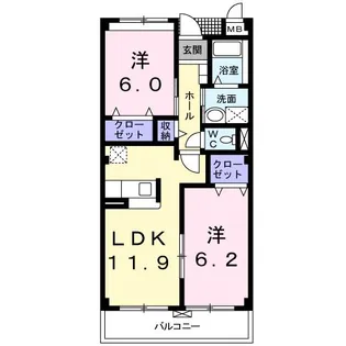 エトワール城東【1階】の間取り