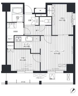 コスモグラン勝どき【5階】の間取り