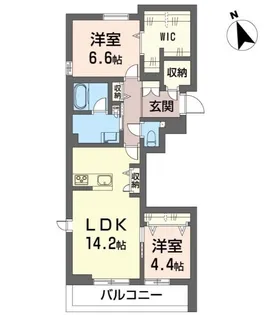 ヴァンガード【2階】の間取り