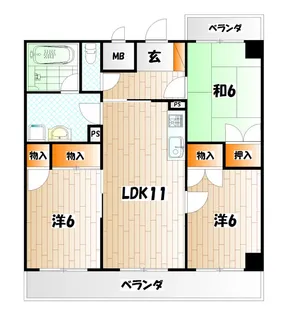 北方ハヤシビルI【2階】の間取り