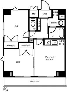 東京都港区芝4【マンション】の間取り
