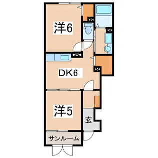 エレガンテカーサ K.A【1階】の間取り