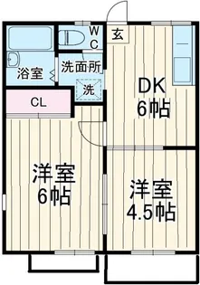 エステートピア【2階】の間取り