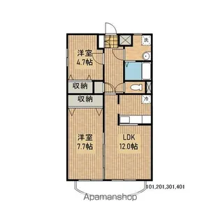 アルソ本宮【3階】の間取り